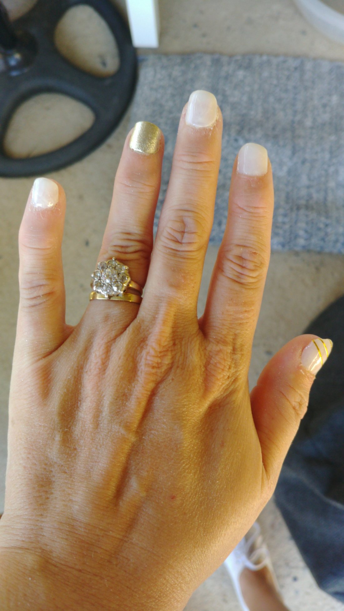 Silver, white and Gold...